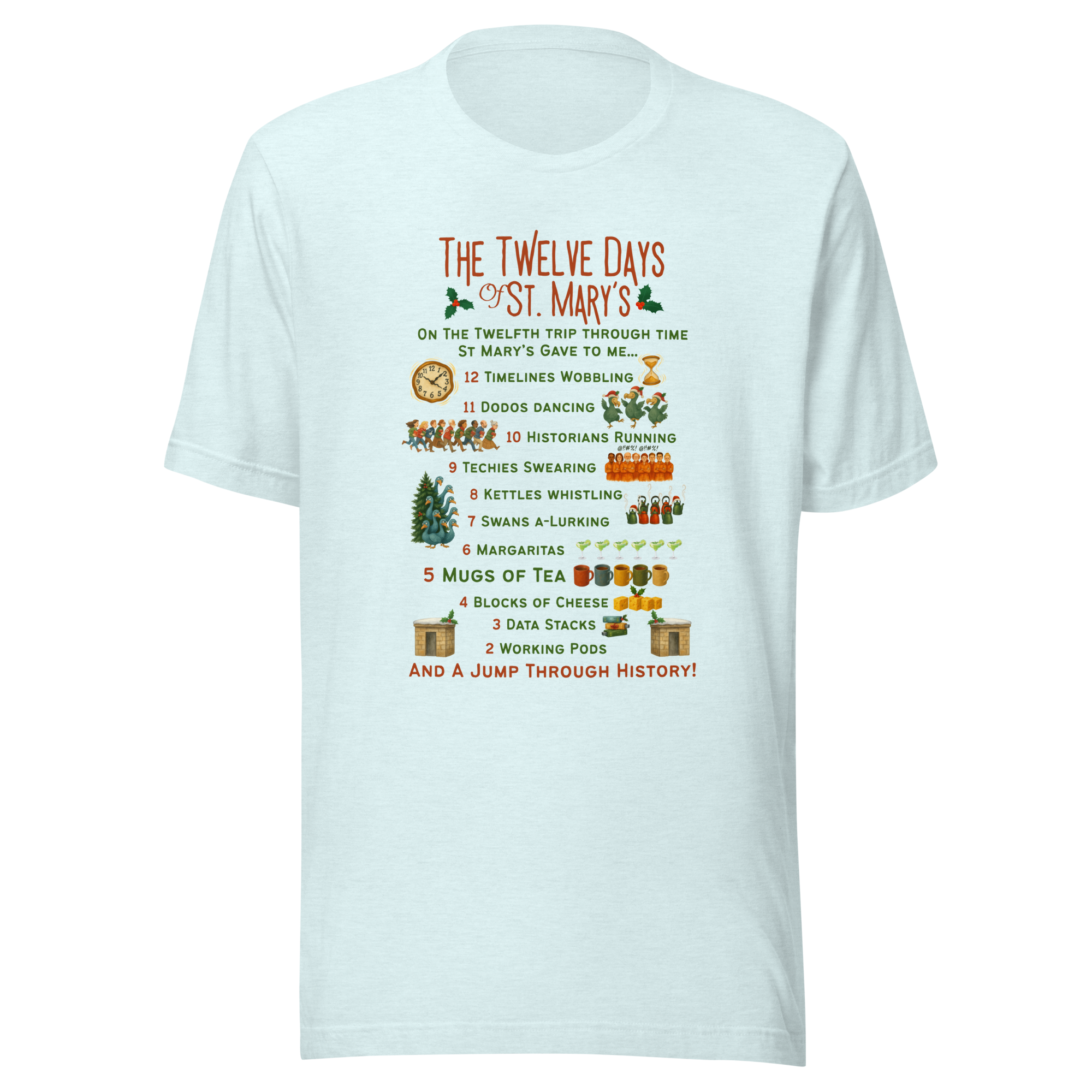 The 12 Days of St Mary's in light colours - Unisex t-shirt up to 5XL - Image 10