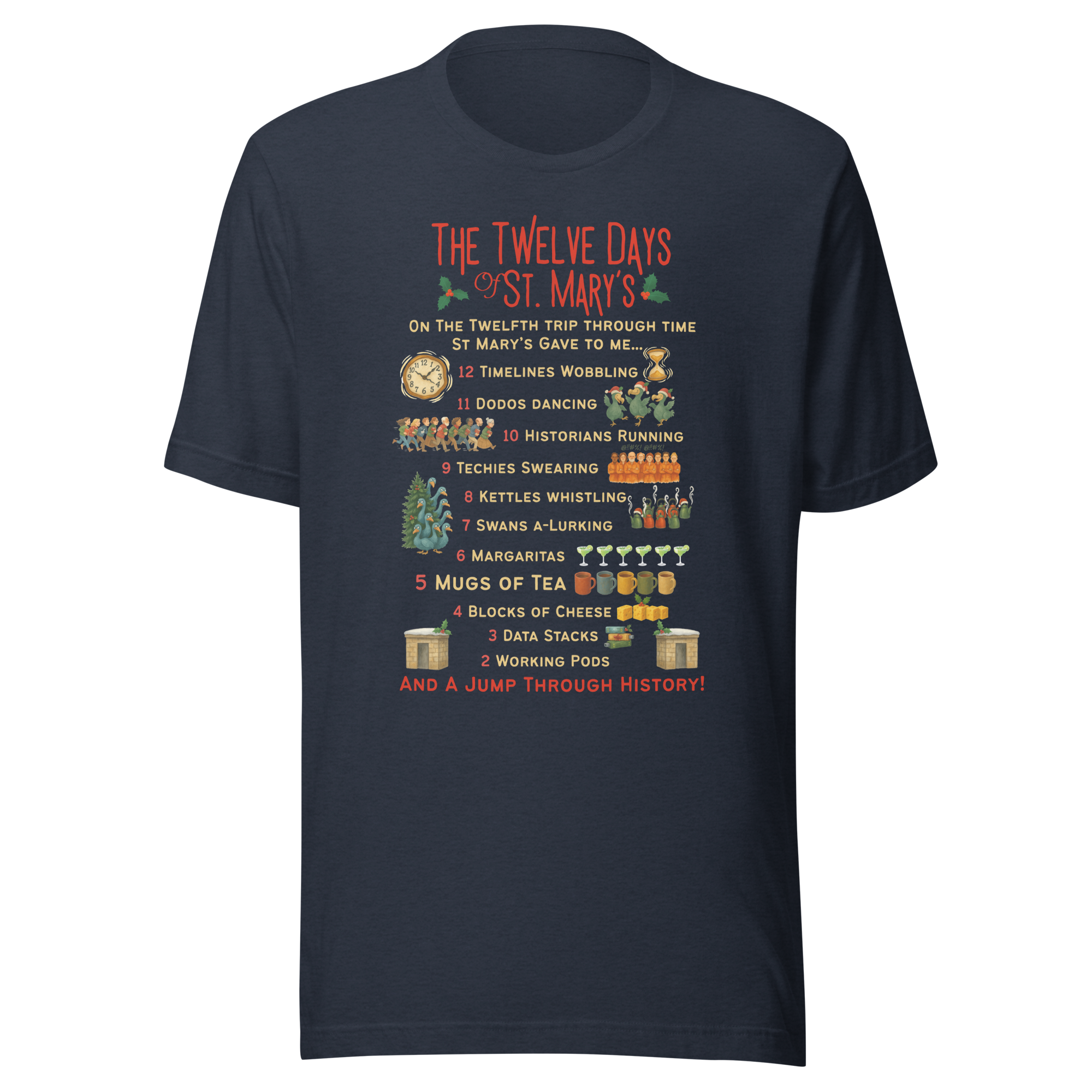 The 12 Days of St Mary's - Unisex t-shirt in dark colours (up to 5XL) - Image 10