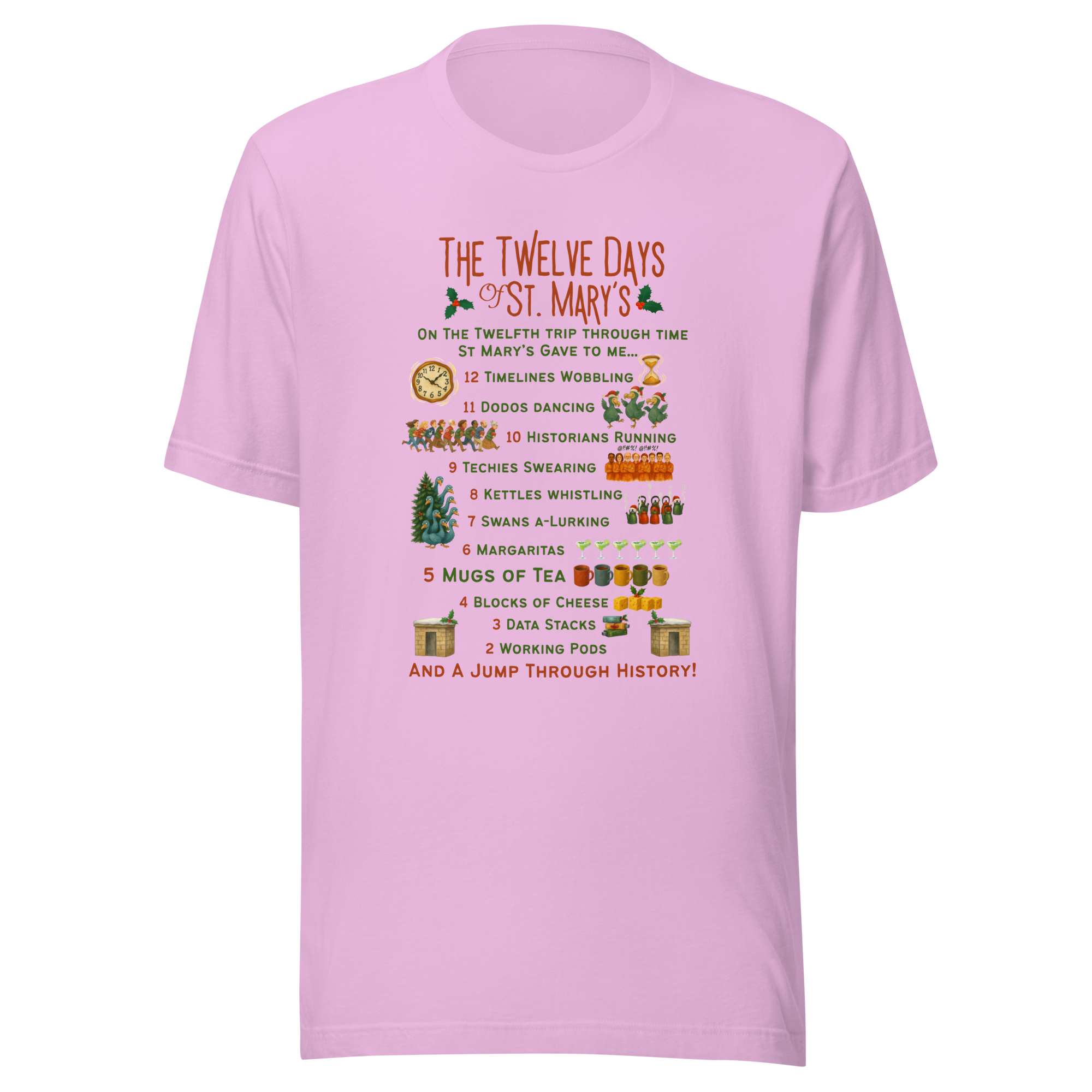 The 12 Days of St Mary's in light colours - Unisex t-shirt up to 5XL - Image 3
