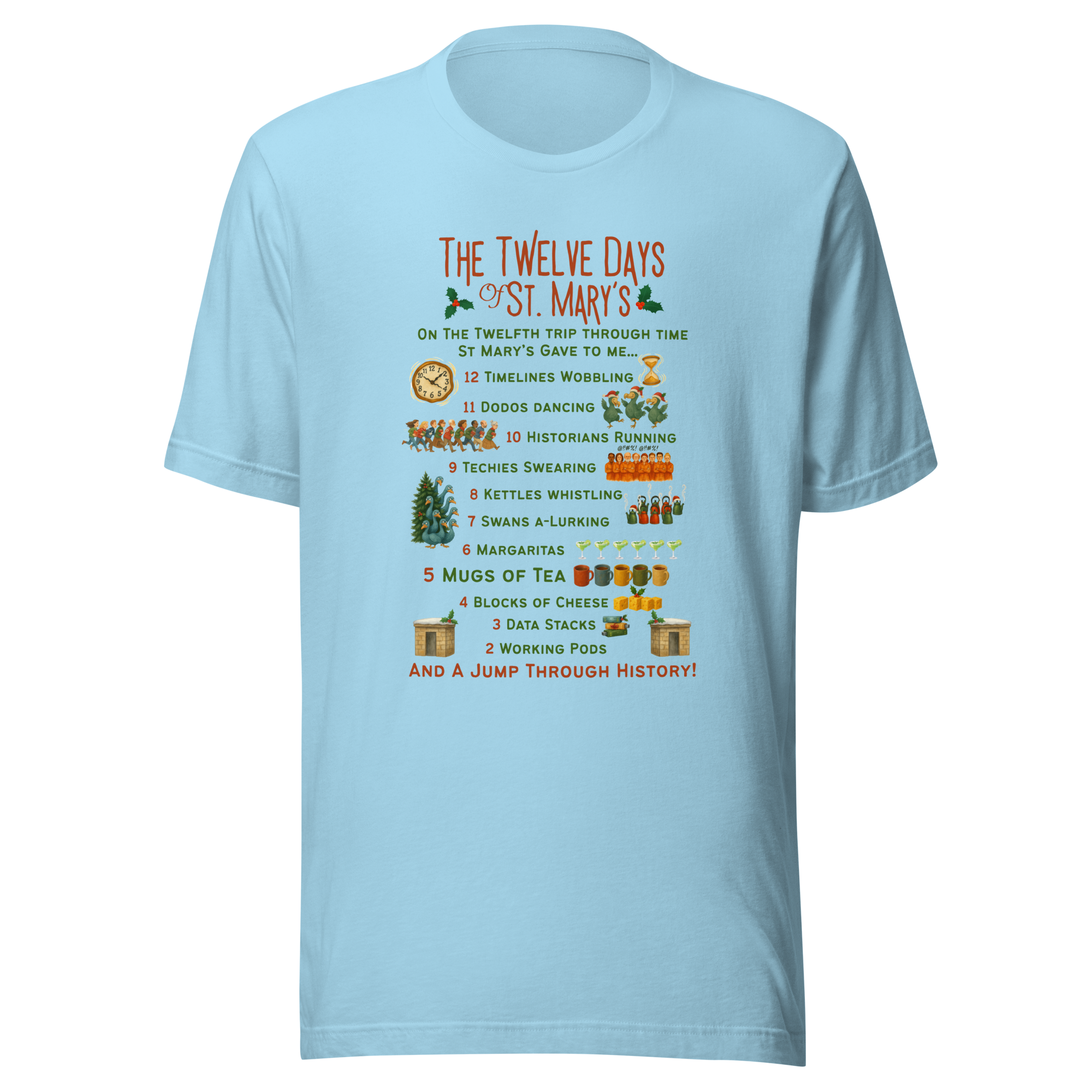 The 12 Days of St Mary's in light colours - Unisex t-shirt up to 5XL - Image 6