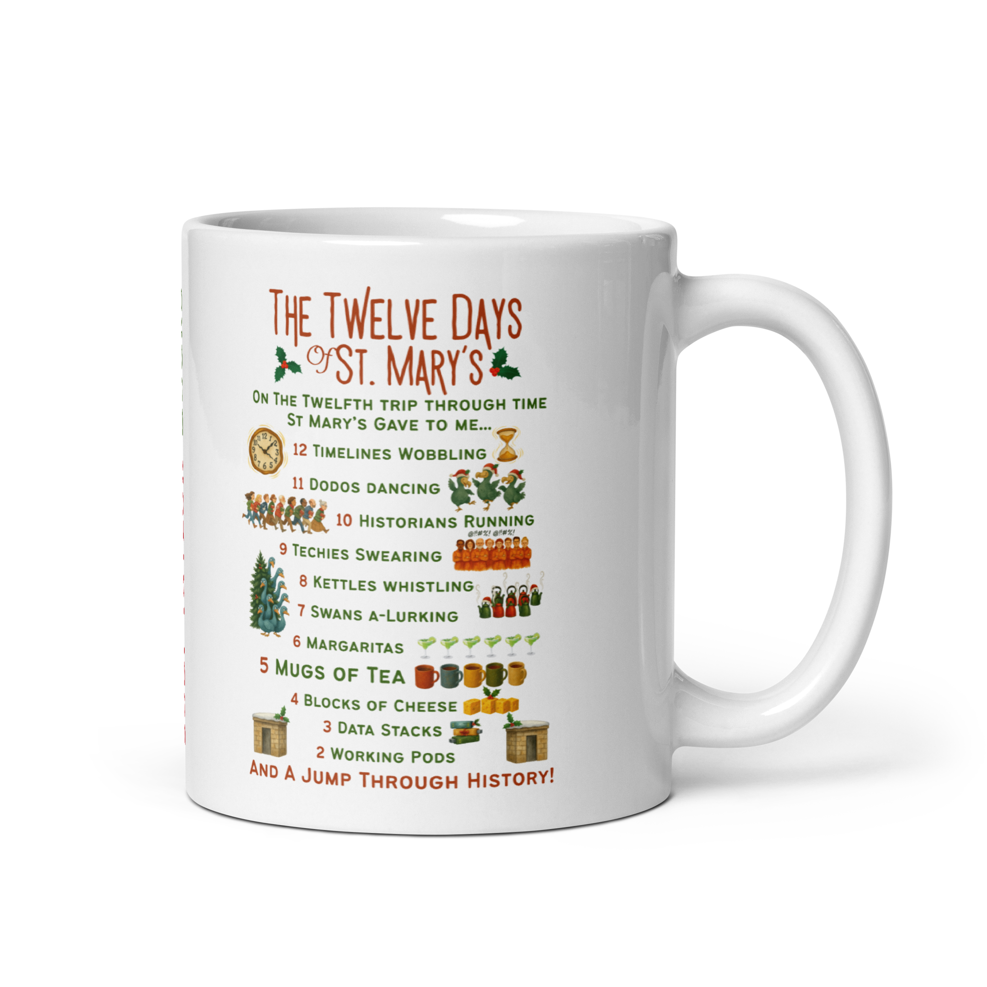 12 Days of St Mary's - White glossy mug in 3 Sizes - Image 2