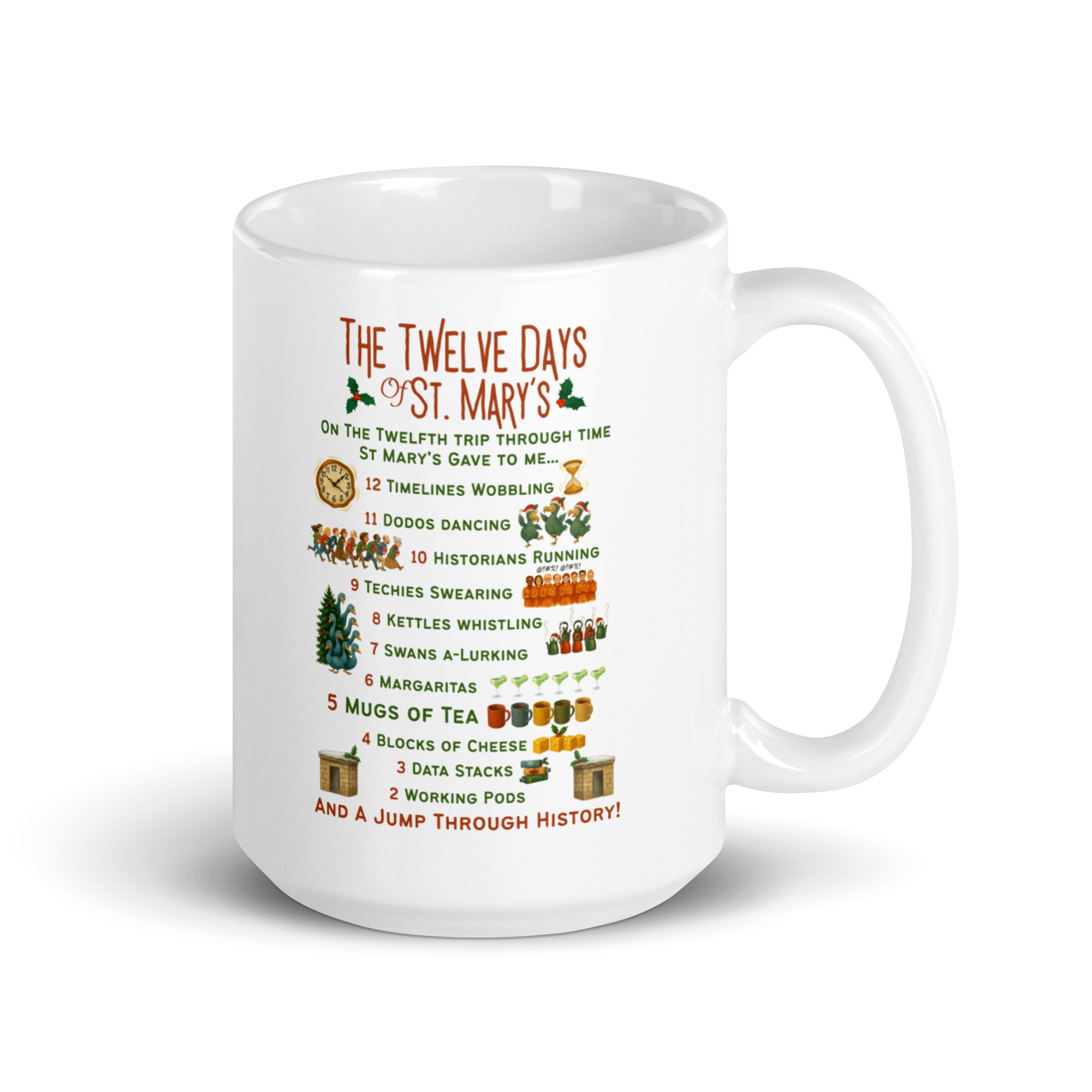 12 Days of St Mary's - White glossy mug in 3 Sizes - Image 5