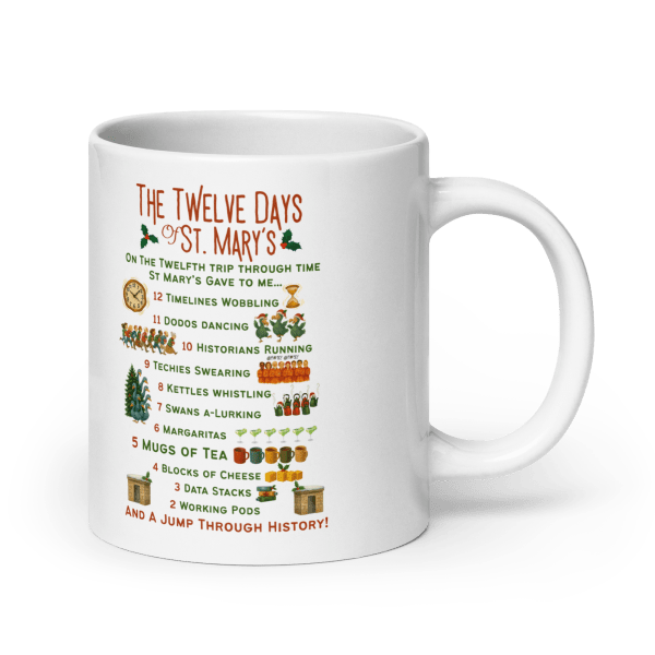 12 Days of St Mary's - White glossy mug in 3 Sizes