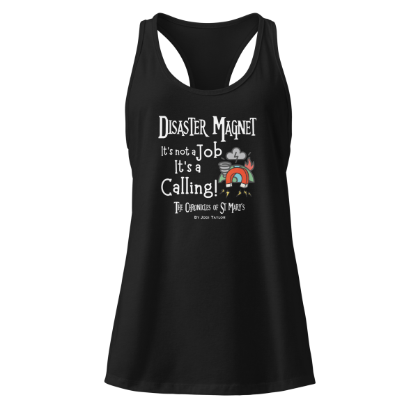 Disaster Magnet - Women’s fitted racerback tank top