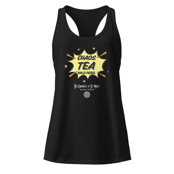 Chaos, Tea, Mild Peril - Women’s fitted racerback tank top