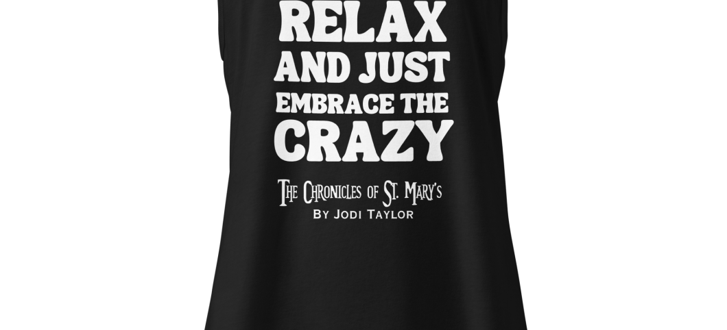 Relax and Just Embrace the Crazy - Women’s fitted racerback tank top