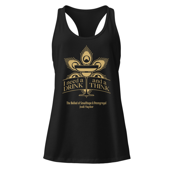 Smallhope & Pennyroyal - Drink and a think - Women’s fitted racerback tank top up to 2XL